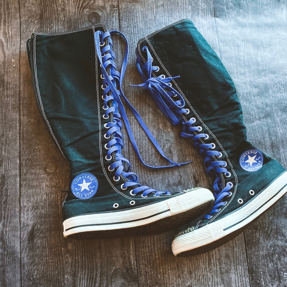 Converse Knee High Chucks with Rhinestones Size 7